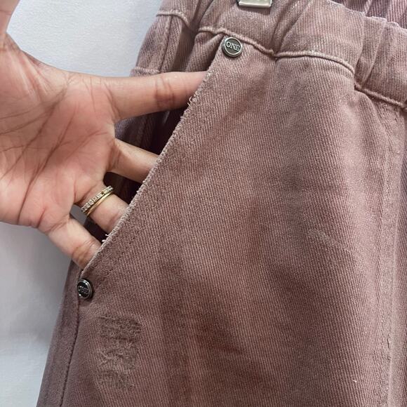 One by One Teaspoon Denim Jogger Pants Size XS Elastic Waist Jeans Cotton Y2K - Picture 6 of 10